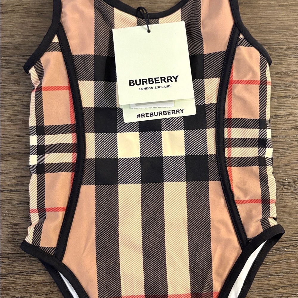 NWT [Burberry] Authentic Luxury One-Piece Swimsuit Bathing Suit Kids Toddler 12M - Picture 5 of 12